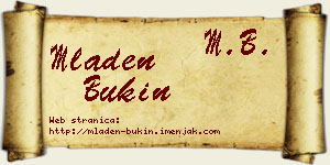 Mladen Bukin vizit kartica